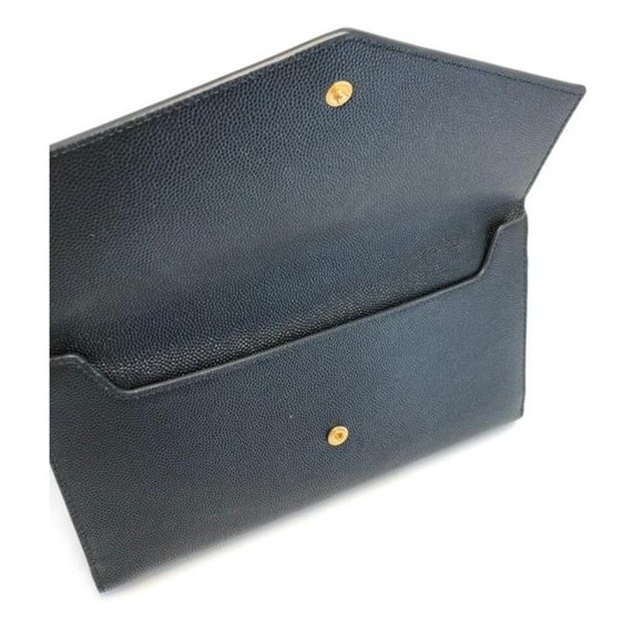 SAINT LAURENT Black Large Uptown Ysl Monogram Leather Wallet - Picture 10 of 10